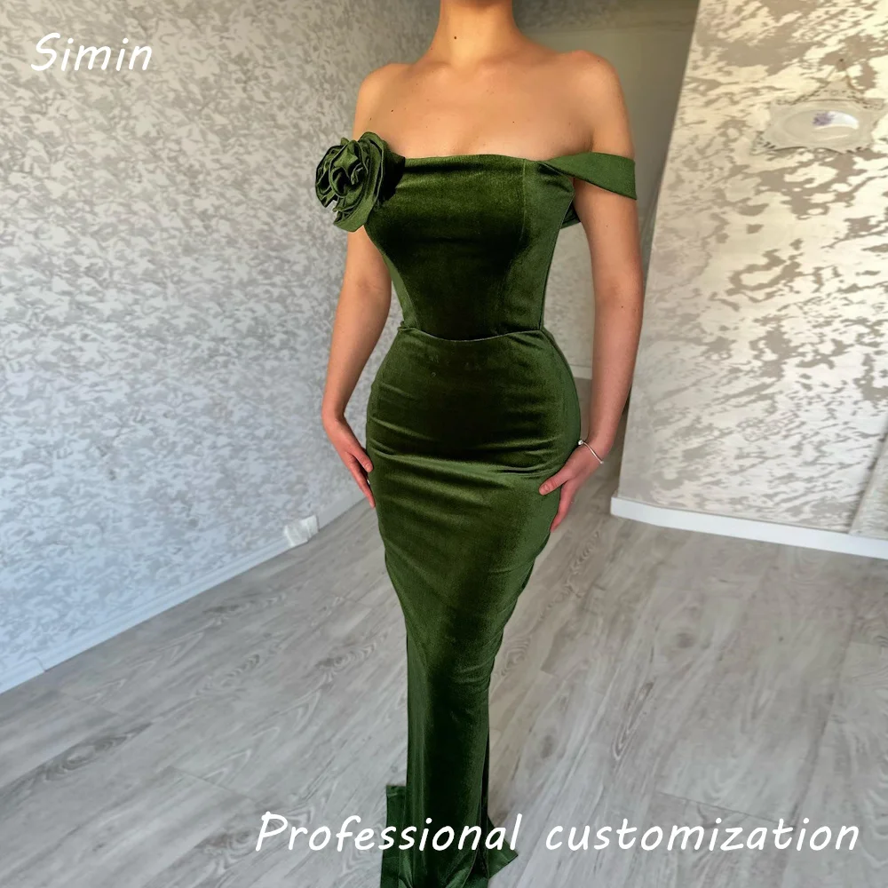 Simin Velour Mermaid Off-the-shoulder Flowers Formal Luxury Prom Gown Floor-length Evening Elegant Party dresses for women 2024
Simin Velour Mermaid Off-the-shoulder Flowers Formal Luxury Prom Gown Floor-length Evening Elegant Party dresses for women 2024