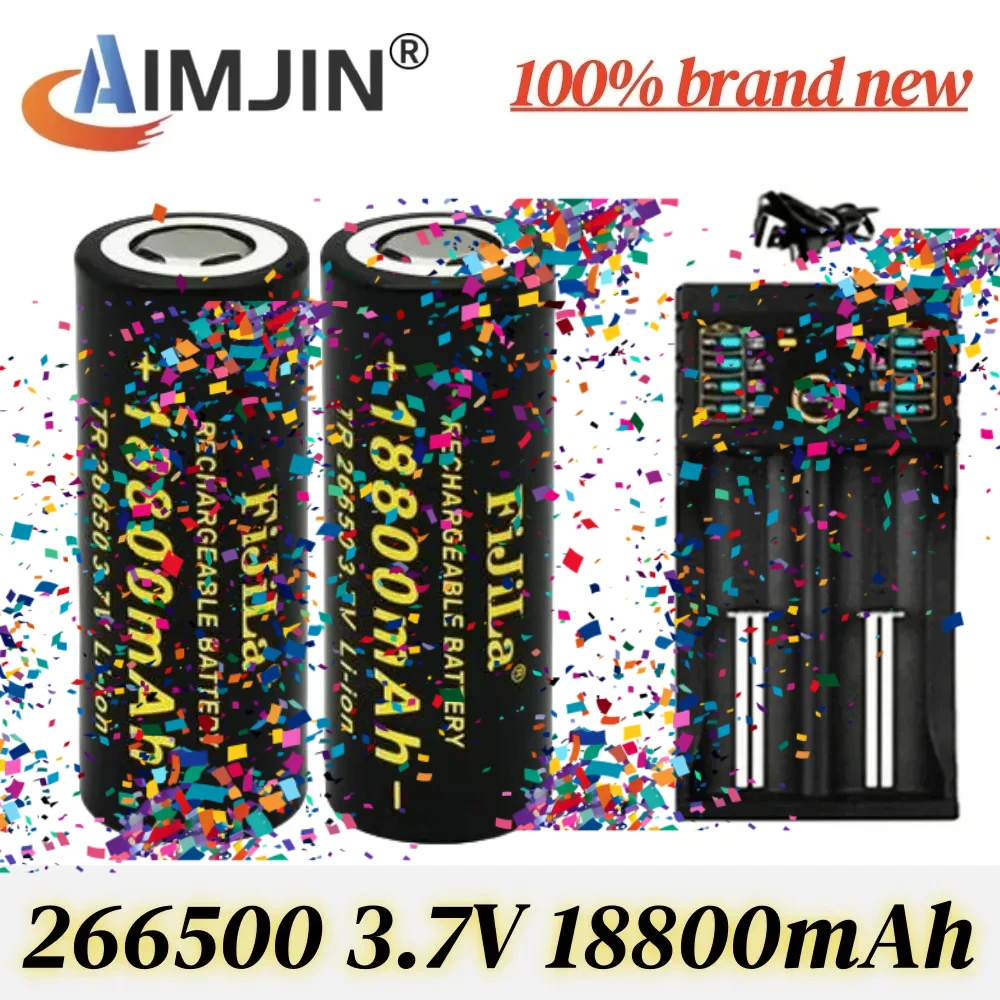 New high quality 26650 battery 18800mAh 3.7V 50A lithium ion rechargeable battery for 26650 LED flashlight+ charger
New high quality 26650 battery 18800mAh 3.7V 50A lithium ion rechargeable battery for 26650 LED flashlight+ charger