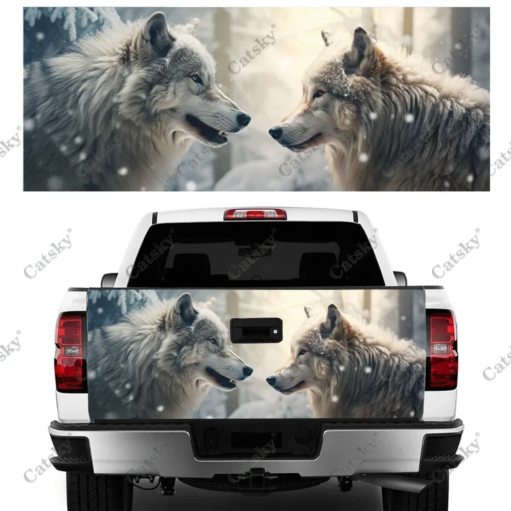 Wolves Face to Face Truck Tailgate Wrap Professional Grade Material Universal Fit for Full Size Trucks Weatherproof
Wolves Face to Face Truck Tailgate Wrap Professional Grade Material Universal Fit for Full Size Trucks Weatherproof