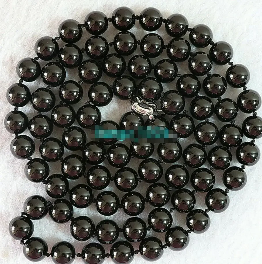 Natural 10mm Round Black Agate Gem Beaded Necklace 32 inch AAA gem
Natural 10mm Round Black Agate Gem Beaded Necklace 32 inch AAA gem