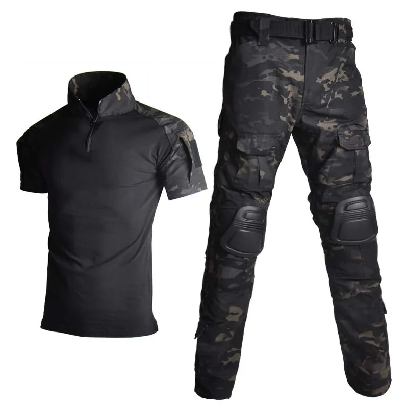 Uniform Suits for Outdoor Hiking Hiking Clothes Camo T-Shirt Hunting Shirts CP Green Shirt Cargo Pants Knee Pads
Uniform Suits for Outdoor Hiking Hiking Clothes Camo T-Shirt Hunting Shirts CP Green Shirt Cargo Pants Knee Pads