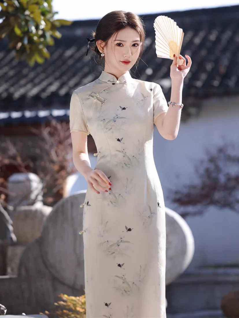 Summer Daily Casual Qipao Luxury Printed Dress Chinese Style Improved Cheongsam Traditional Oriental Clothes Vestidos
Summer Daily Casual Qipao Luxury Printed Dress Chinese Style Improved Cheongsam Traditional Oriental Clothes Vestidos
