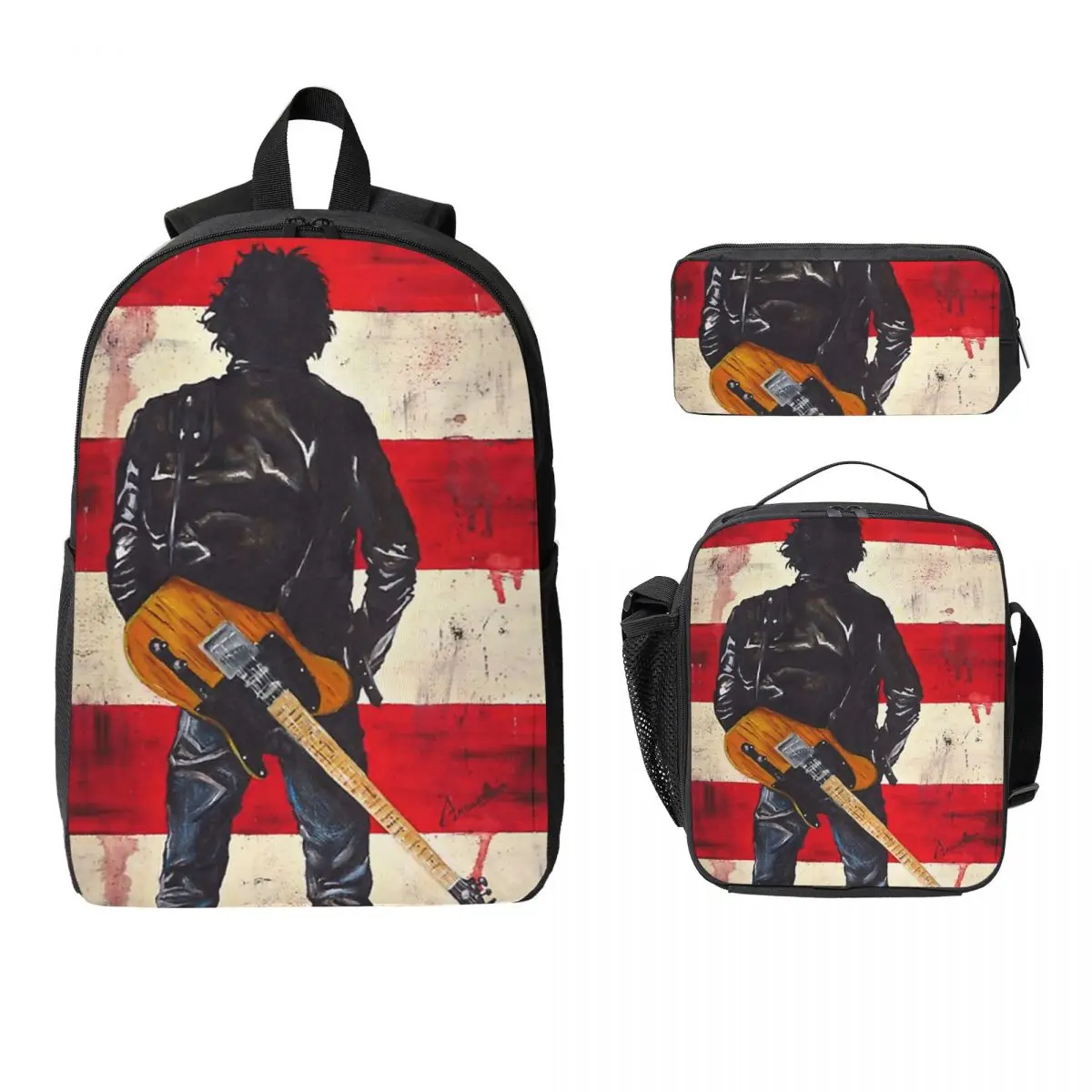 Bruce Springsteen Backpack Student Boys Girls BookBag School Bag Computer Shoulder Bags 3ps Insulated Lunch Bag Pencil Case
Bruce Springsteen Backpack Student Boys Girls BookBag School Bag Computer Shoulder Bags 3ps Insulated Lunch Bag Pencil Case