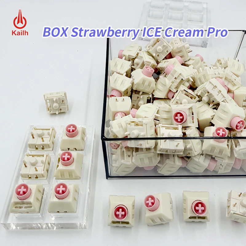 Kailh Box Strawberry Ice Cream Pro Switch Linear 5pin RGB SMD 37g mx switch for Mechanical Keyboard 50m POM Like Speed Silver
Kailh Box Strawberry Ice Cream Pro Switch Linear 5pin RGB SMD 37g mx switch for Mechanical Keyboard 50m POM Like Speed Silver