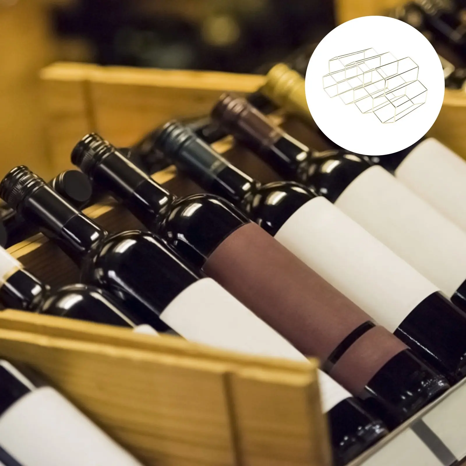 7 Bottle Honeycomb Design Wine Rack Heavy Duty Iron Freestanding Storage Stand for Indoor Outdoor Use Wedding Birthday Gift Wine
7 Bottle Honeycomb Design Wine Rack Heavy Duty Iron Freestanding Storage Stand for Indoor Outdoor Use Wedding Birthday Gift Wine
