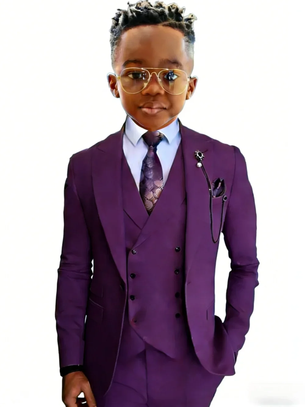 Stylish Child Suit Set 3 Pieces Slim Fit Wedding Ring Bearer Outfit High Quality Boys Suits Birthday Party Wear Plus Size
Stylish Child Suit Set 3 Pieces Slim Fit Wedding Ring Bearer Outfit High Quality Boys Suits Birthday Party Wear Plus Size