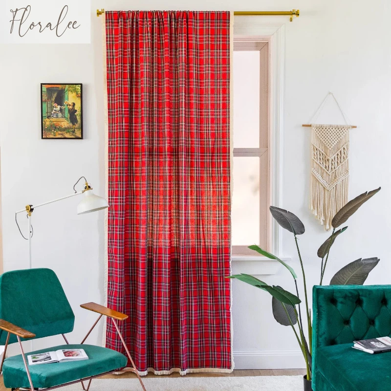 Curtains with Pole Cotton Linen and Furry Fabric Christmas Decoration Red Plaid American Curtains Bohemia Custom Size
Curtains with Pole Cotton Linen and Furry Fabric Christmas Decoration Red Plaid American Curtains Bohemia Custom Size