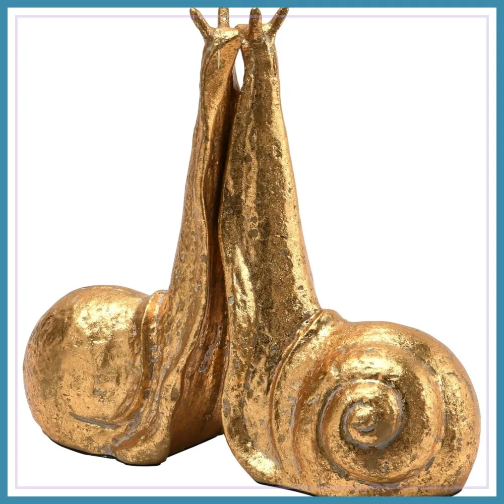 Decorative Distressed Cast Metal Snail Bookends, Gold, Set of 2
Decorative Distressed Cast Metal Snail Bookends, Gold, Set of 2
