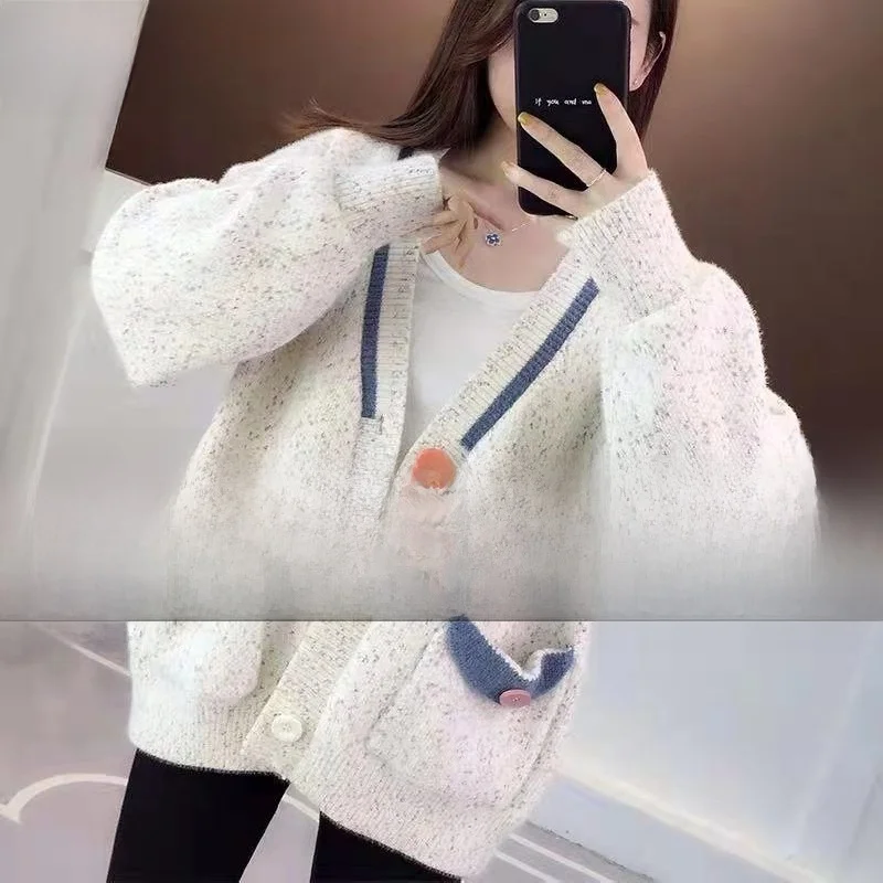 Женский свободный вязаный норковый свитер, пальто, весна-осень, новая верхняя одежда Sle, V-Ne Long Sve, корейская версия средней длины
Женский свободный вязаный норковый свитер, пальто, весна-осень, новая верхняя одежда Sle, V-Ne Long Sve, корейская версия средней длины