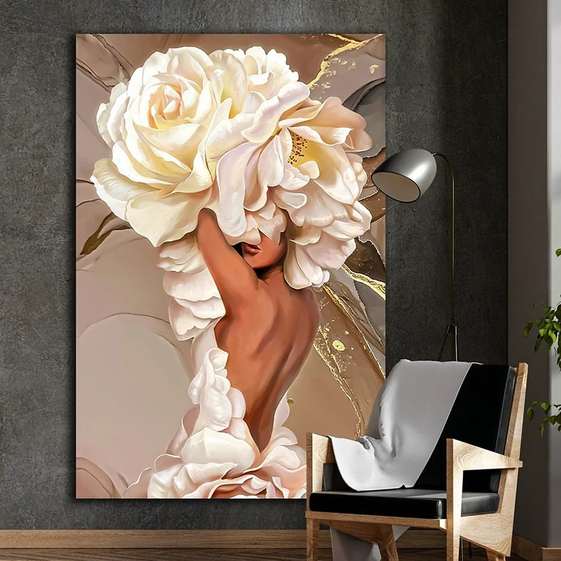 Pink Floral Woman Canvas Art Printd Blue Bird and Woman Wall Art Painting Fashion Abstract Art Woman with Flower Head Home Decor
Pink Floral Woman Canvas Art Printd Blue Bird and Woman Wall Art Painting Fashion Abstract Art Woman with Flower Head Home Decor