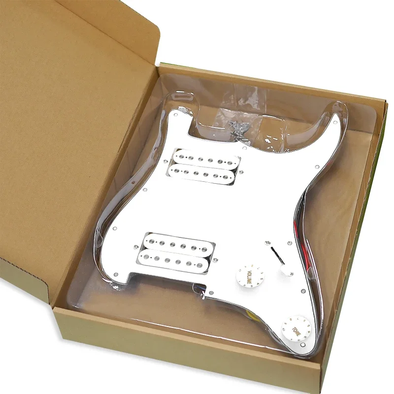 HH Electric Guitar Pickguard and Two Black Humbucker Loaded Prewired Scratchplate Assembly Multi Color
HH Electric Guitar Pickguard and Two Black Humbucker Loaded Prewired Scratchplate Assembly Multi Color