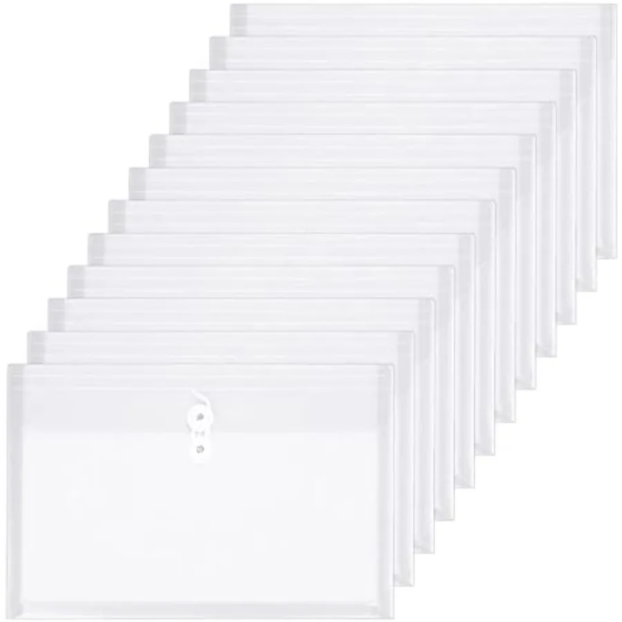 Пластиковые конверты с застежкой-шнурком Прозрачная папка с боковой загрузкой Учебный размер Бумажный офисный органайзер 12 упаковок Белый
Пластиковые конверты с застежкой-шнурком Прозрачная папка с боковой загрузкой Учебный размер Бумажный офисный органайзер 12 упаковок Белый