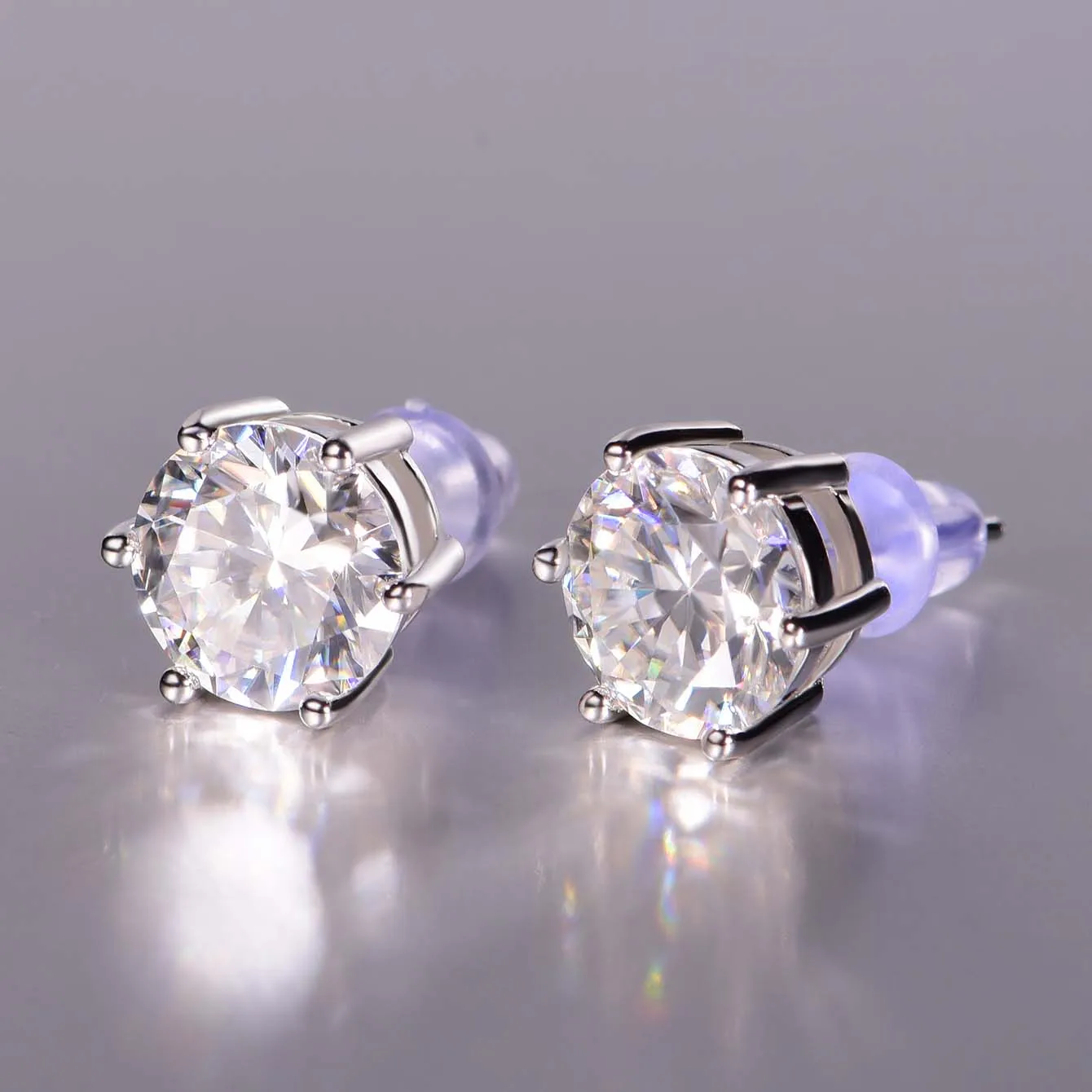 Fashion D Color Moissanite Six claws 2.0CT 4.0CT Earrings Luxury Jewelry 925 Sterling Silver Women Earrings
Fashion D Color Moissanite Six claws 2.0CT 4.0CT Earrings Luxury Jewelry 925 Sterling Silver Women Earrings