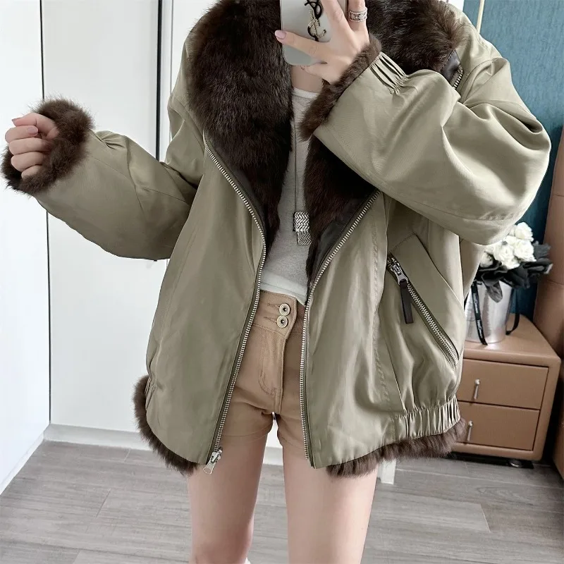 YYAHAHAS 2025 Autumn/Winter New Fashionable Two Sided Stylish Parkas Loose Temperament Young Coat Female Clothing
YYAHAHAS 2025 Autumn/Winter New Fashionable Two Sided Stylish Parkas Loose Temperament Young Coat Female Clothing