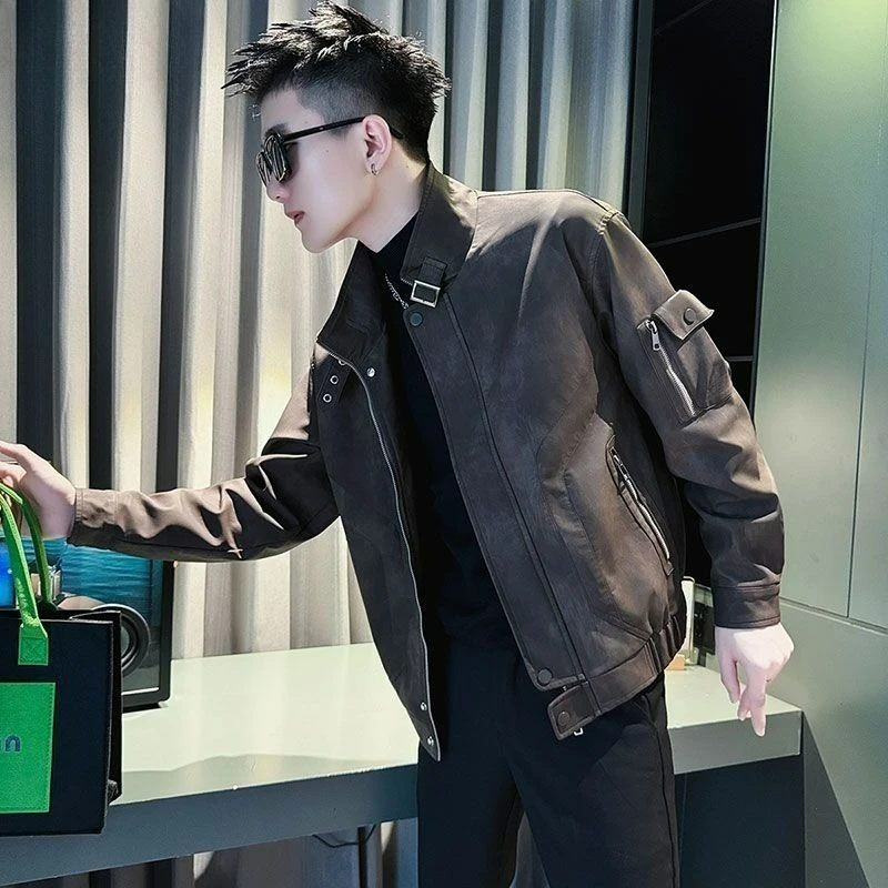 25-year New Men's Coat Short Snowflake Fleece Jacket with A Stand-up Colla Trendy Stylish Workwear Top for Spring Autumn Winter
25-year New Men's Coat Short Snowflake Fleece Jacket with A Stand-up Colla Trendy Stylish Workwear Top for Spring Autumn Winter