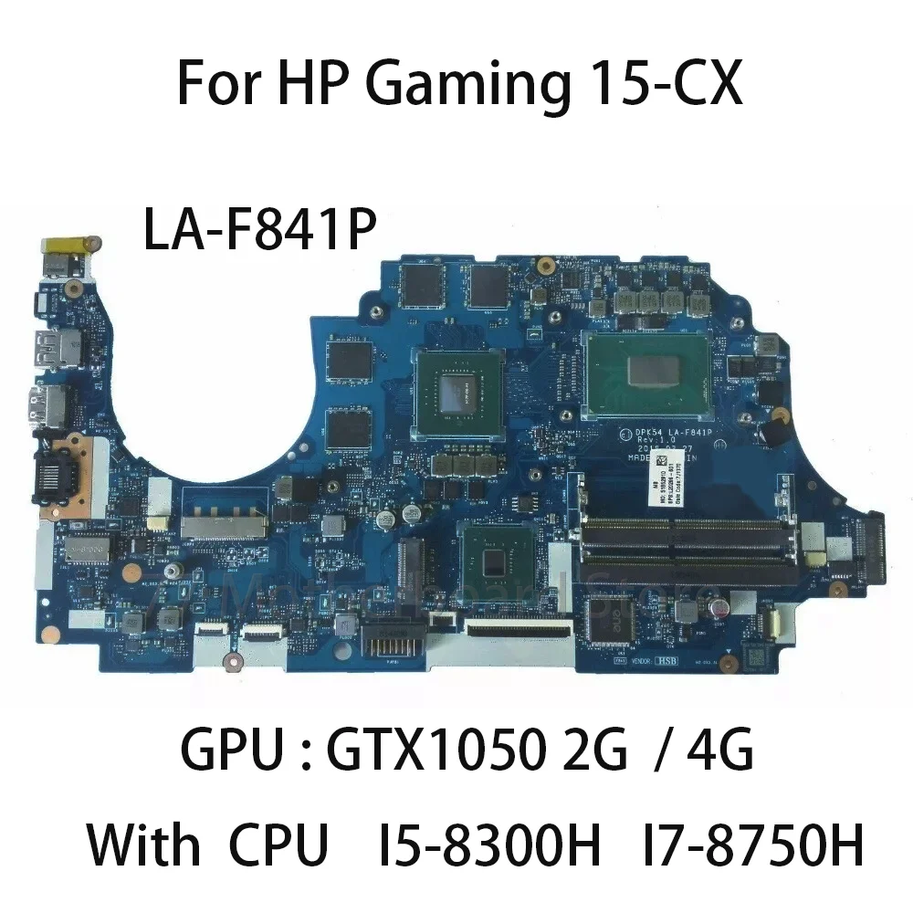 Материнская плата ноутбука LA-F841P для HP Pavilion 15-CX с процессором I5-8300H I7-8750H GPU GTX1050 2G/4G DDR4 100% протестировано
Материнская плата ноутбука LA-F841P для HP Pavilion 15-CX с процессором I5-8300H I7-8750H GPU GTX1050 2G/4G DDR4 100% протестировано