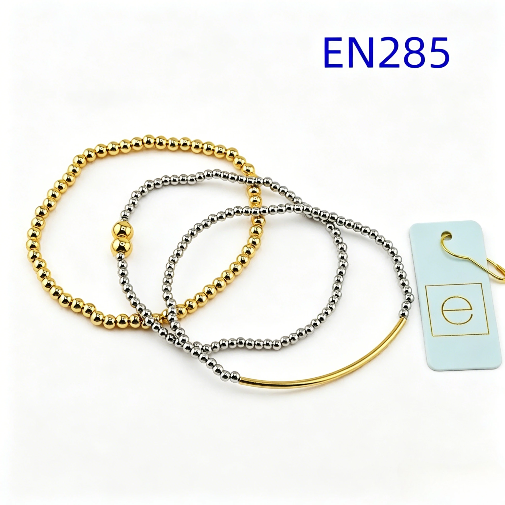 VKVVA Two-Tone Gold-plated & Silver-plated Beaded Stretch Bracelet Set, Minimalist Stackable Elastic Chain Jewelry for Women
VKVVA Two-Tone Gold-plated & Silver-plated Beaded Stretch Bracelet Set, Minimalist Stackable Elastic Chain Jewelry for Women