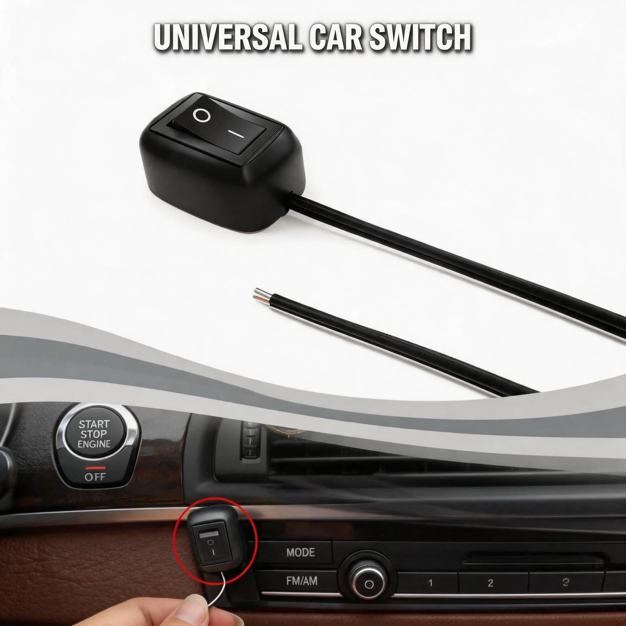 60cm Cable Universal Car Switch Paste Type Toggle Switch DC 12V for Fog Ring Drive Lights Neon Lights Mini Button Switch
60cm Cable Universal Car Switch Paste Type Toggle Switch DC 12V for Fog Ring Drive Lights Neon Lights Mini Button Switch