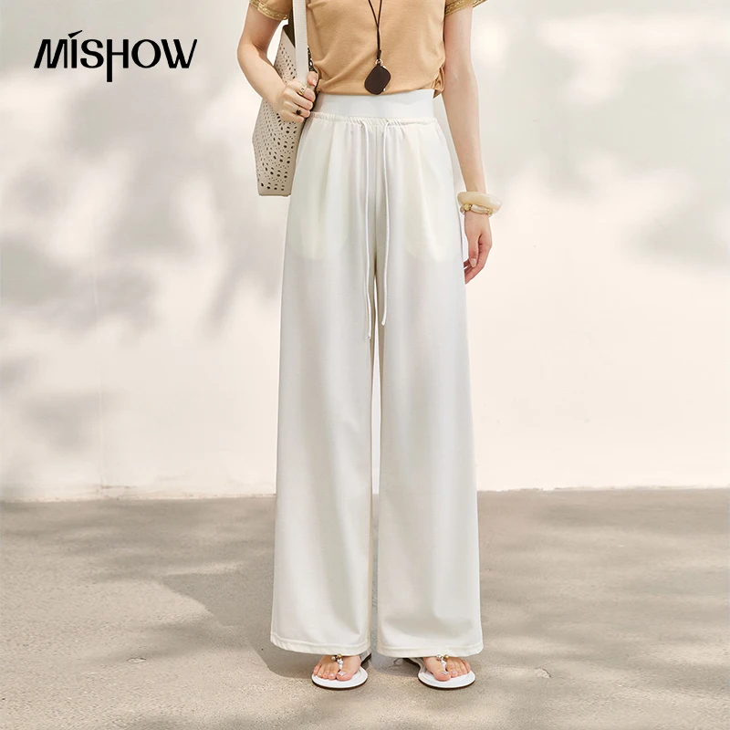 MISHOW High Waist Loose Wide Leg Pants 2026 Summer New Solid Color Drawstring Minimalist Breathable Casual Pants MXF22K1277
MISHOW High Waist Loose Wide Leg Pants 2026 Summer New Solid Color Drawstring Minimalist Breathable Casual Pants MXF22K1277