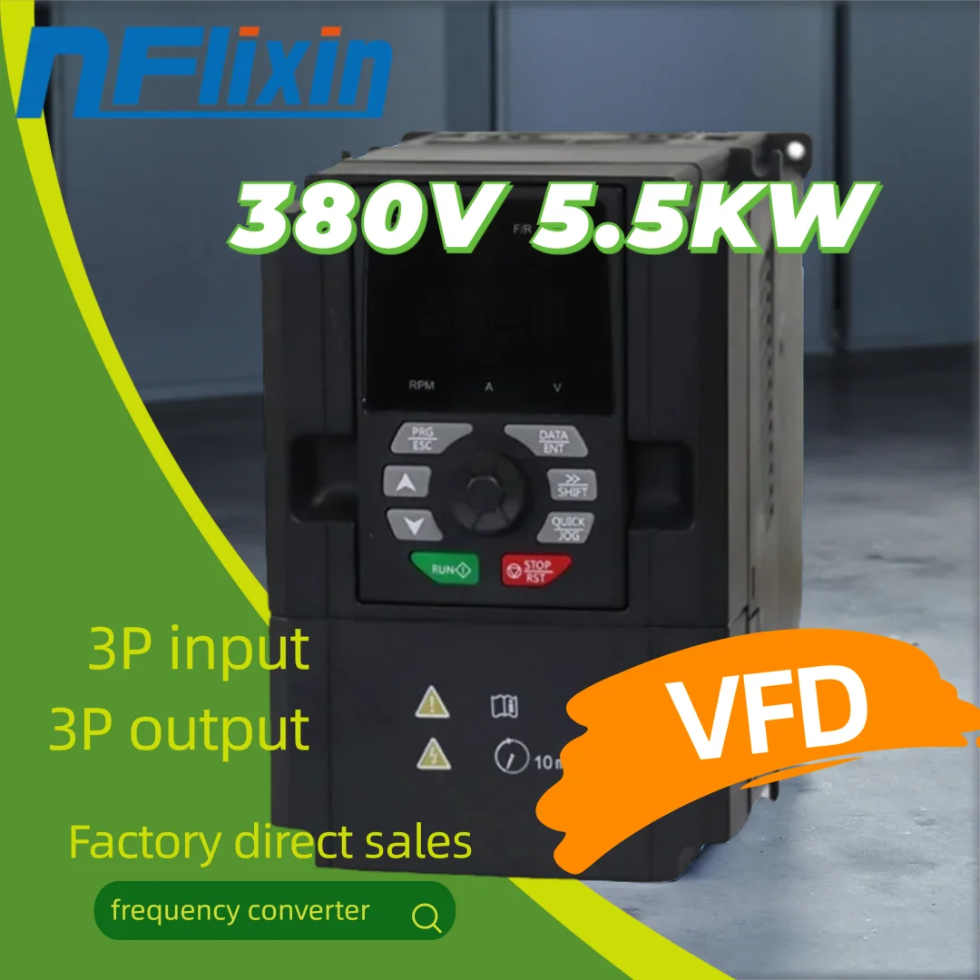 5.5KW 380V VFD Variable Frequency Inverter 3Phase 13A Motor Speed Controller 50/60Hz Industrial Drive
5.5KW 380V VFD Variable Frequency Inverter 3Phase 13A Motor Speed Controller 50/60Hz Industrial Drive