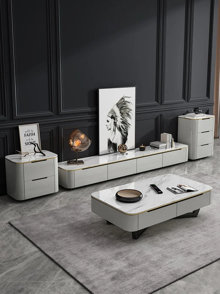 Italian minimalist slate coffee table, TV cabinet combination, home living room, painted long floor cabinet
Italian minimalist slate coffee table, TV cabinet combination, home living room, painted long floor cabinet