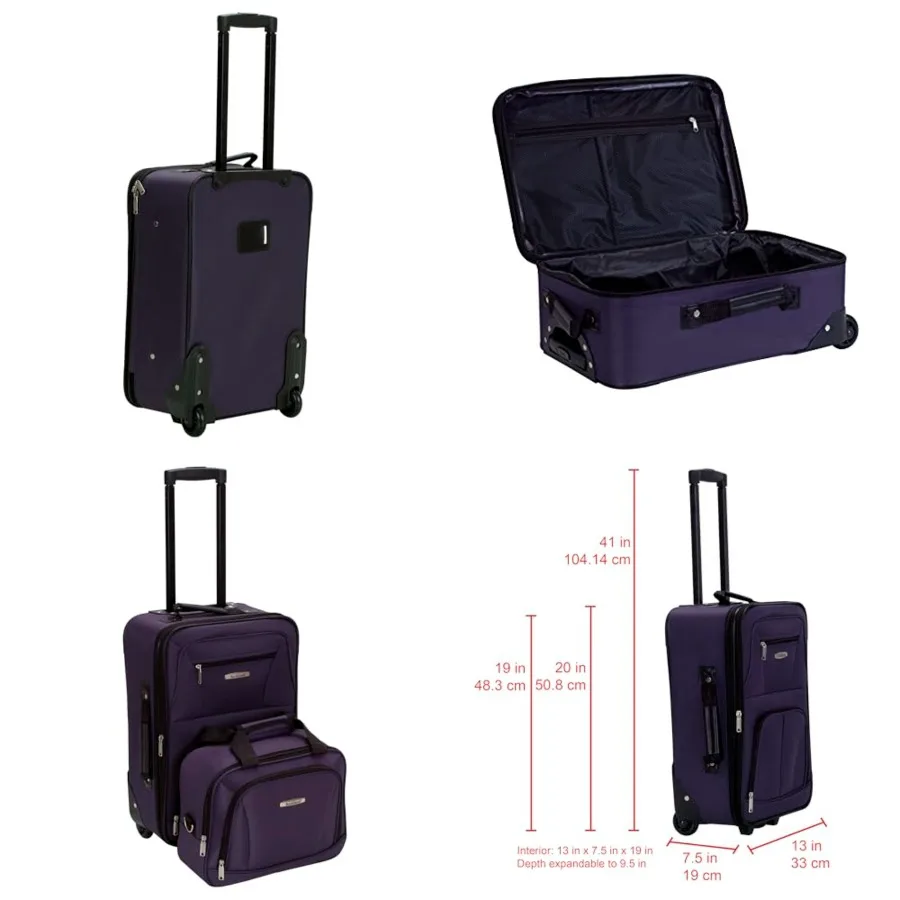 Fashion Softside Luggage Set, Expandable, 14" Tote/19" Upright
Fashion Softside Luggage Set, Expandable, 14" Tote/19" Upright