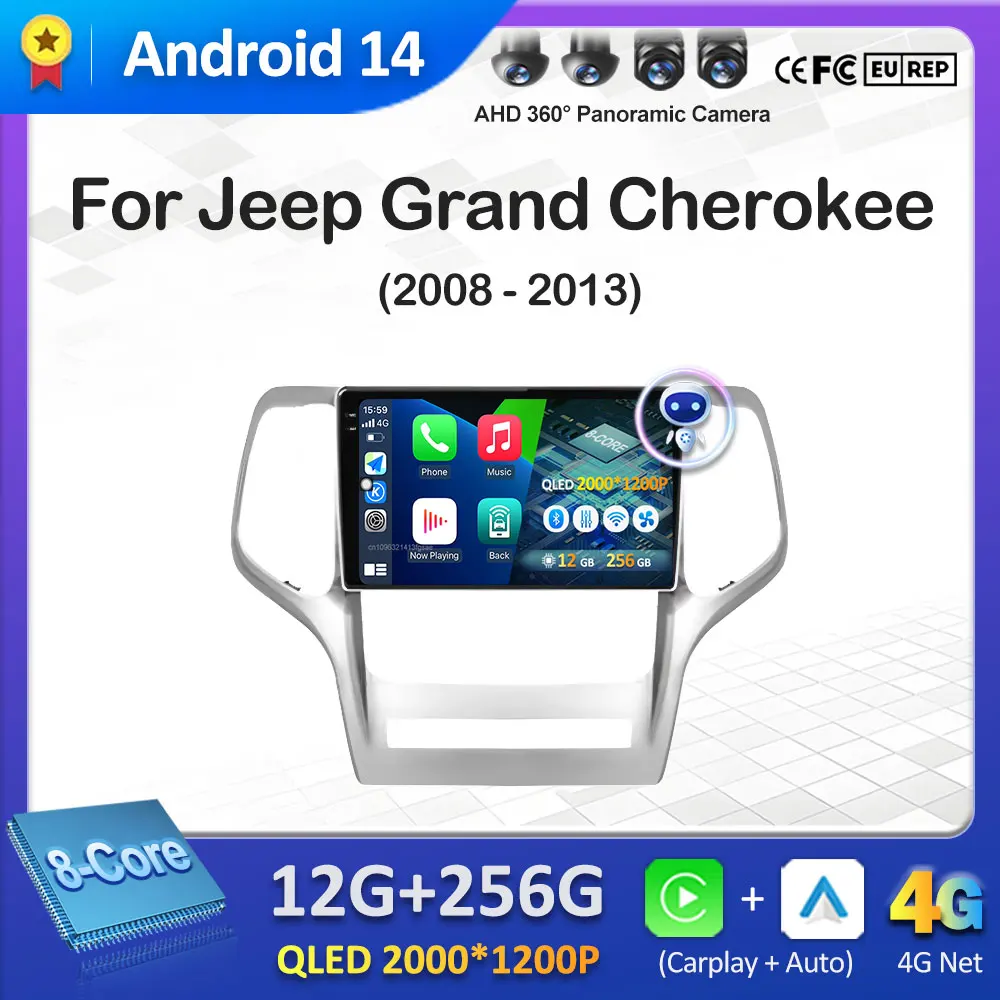 For Jeep Grand Cherokee 2008 2009 2010 2011 - 2013 Car Audio Radio Multimedia Player Cooling fan GPS Navigation Touch Screen 4G
For Jeep Grand Cherokee 2008 2009 2010 2011 - 2013 Car Audio Radio Multimedia Player Cooling fan GPS Navigation Touch Screen 4G