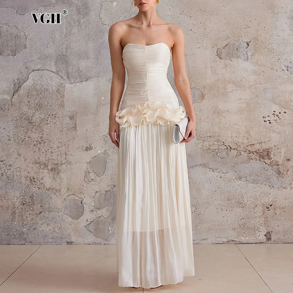 VGH High End Wedding Guest Strapless Maxi Dresses for Women Sleeveless Ruched Fabric 3D Flower Accent Gown for Luxury Dinners
VGH High End Wedding Guest Strapless Maxi Dresses for Women Sleeveless Ruched Fabric 3D Flower Accent Gown for Luxury Dinners