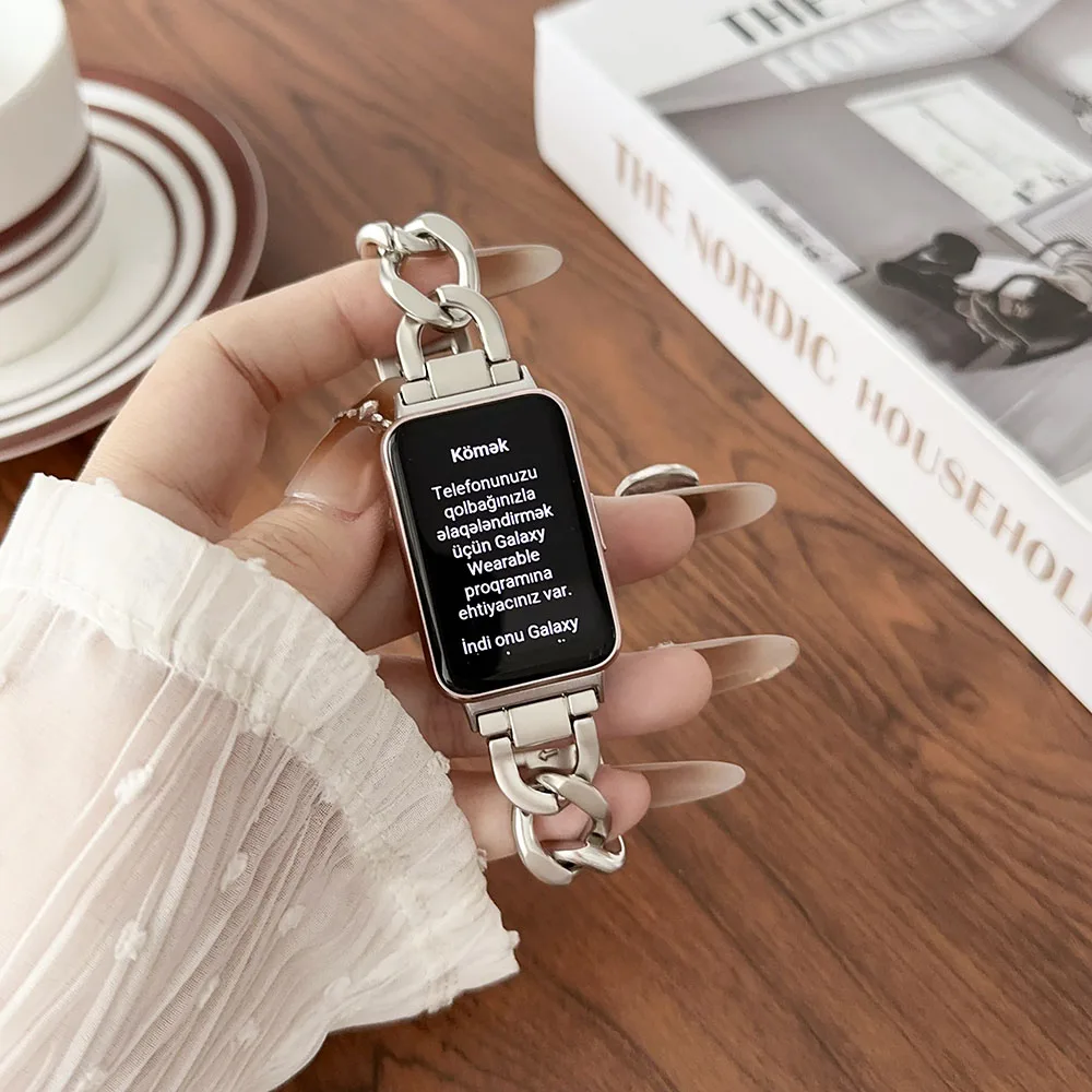 Bracelet for Samsung Galaxy Fit 3 Band Women Replacement Wristband Dressy Luxurious Metal Chain Wrist Strap for Women Men
Bracelet for Samsung Galaxy Fit 3 Band Women Replacement Wristband Dressy Luxurious Metal Chain Wrist Strap for Women Men