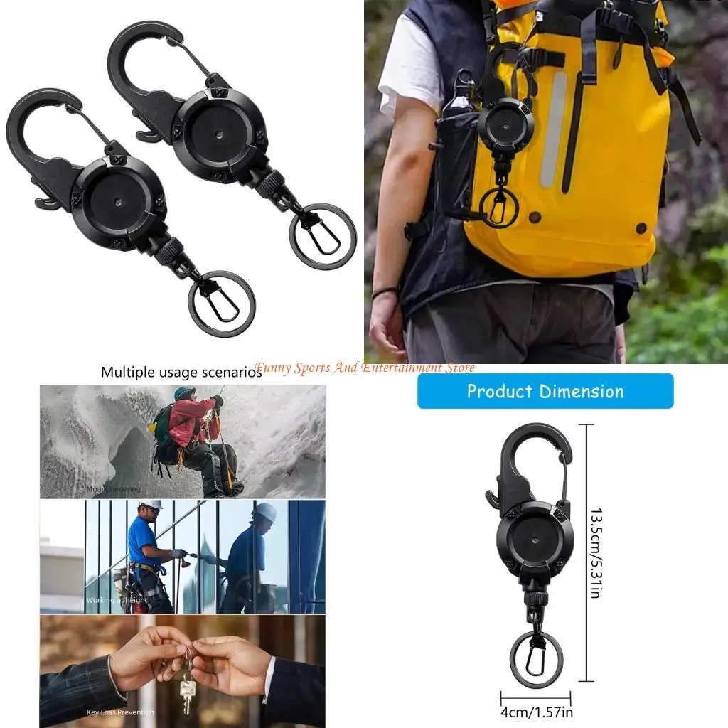 C4DE 2pc Fishing Retractor Retractable Keychain Locking Retractor Badges Holder
C4DE 2pc Fishing Retractor Retractable Keychain Locking Retractor Badges Holder