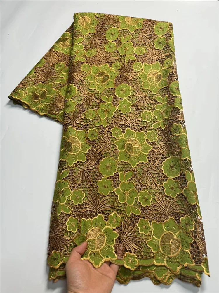 African Lace Fabric 2024 High Quality French Guipure Lace Nigerian Cord Lace Fabrics With Stones For Sew Party Dresses 5 Yards
African Lace Fabric 2024 High Quality French Guipure Lace Nigerian Cord Lace Fabrics With Stones For Sew Party Dresses 5 Yards