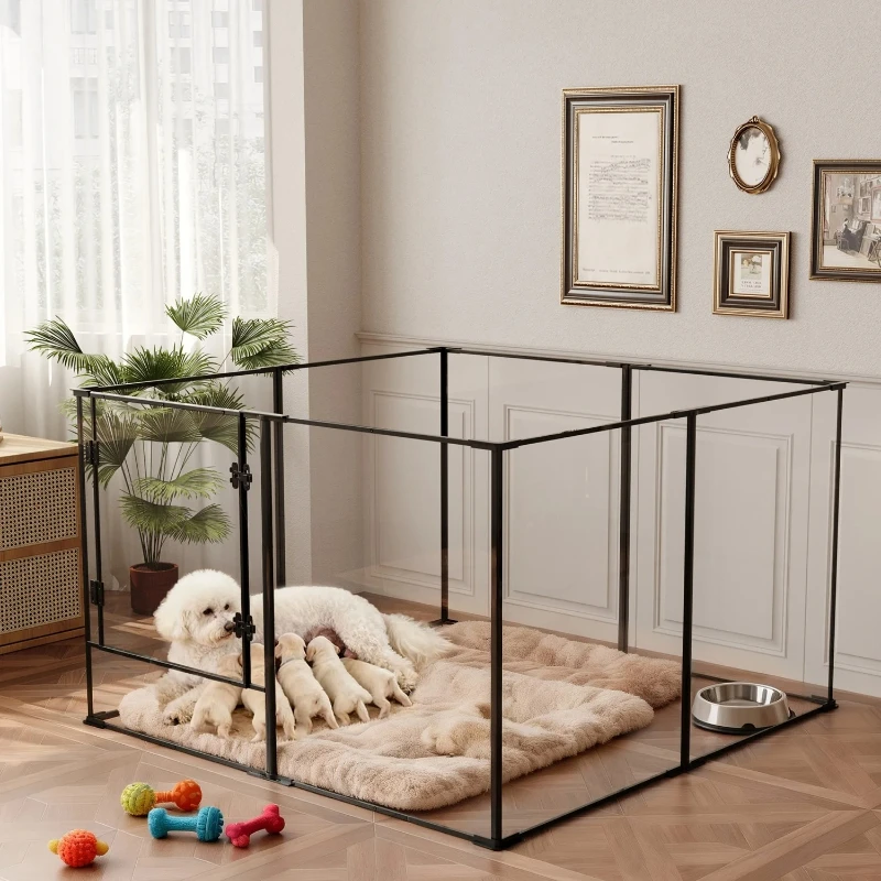 8 Panels Clear Acrylic Dog Playpen Pet Puppy Playpen for Guinea Pig Rabbits Small Animals Whelping Pen Box Exercise Fence
8 Panels Clear Acrylic Dog Playpen Pet Puppy Playpen for Guinea Pig Rabbits Small Animals Whelping Pen Box Exercise Fence
