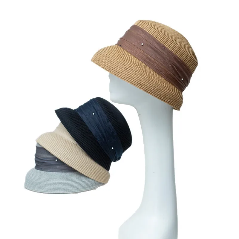 Foldable Fine Straw Brim Sun Hat,Organza Rhinestone Decor, Asymmetric Design Small Brim, Summer Beach Fishing Cap, UV Protection
Foldable Fine Straw Brim Sun Hat,Organza Rhinestone Decor, Asymmetric Design Small Brim, Summer Beach Fishing Cap, UV Protection