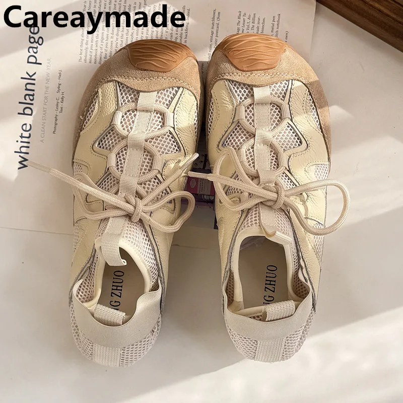 Careaymade-Genuine Leather soft sole women's shoes,Casual Training Shoes,Round Toe Comfortable Sandals Hidden Heel Net-Top Flats
Careaymade-Genuine Leather soft sole women's shoes,Casual Training Shoes,Round Toe Comfortable Sandals Hidden Heel Net-Top Flats