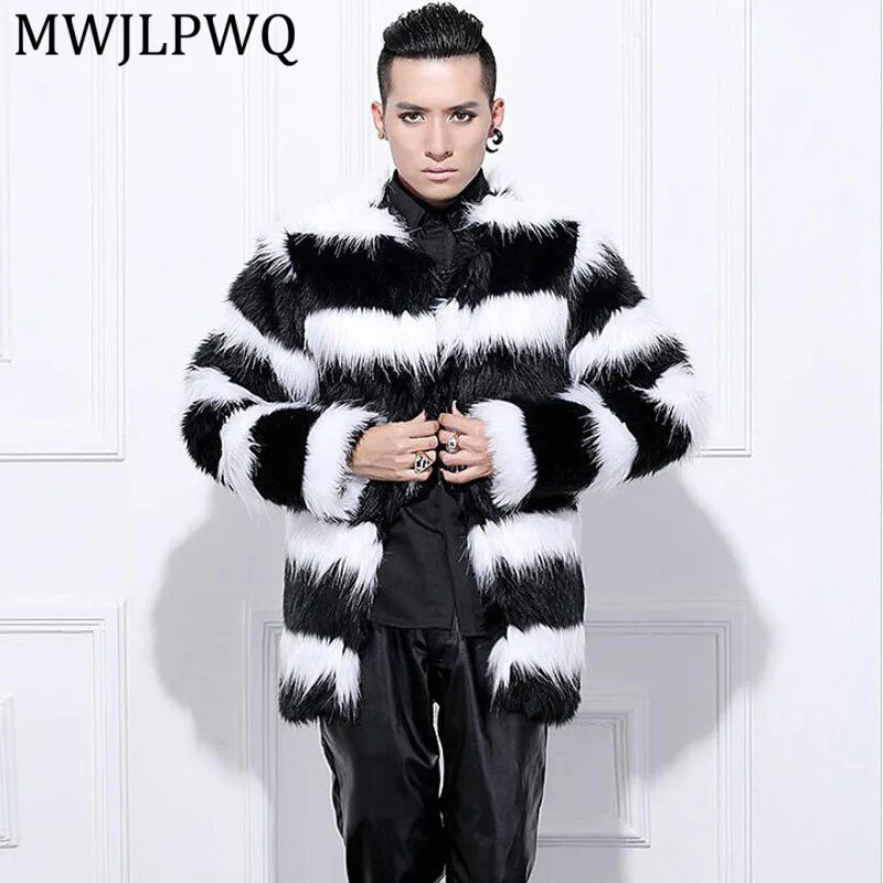 MWJLPWQ Mens Casual Striped Faux Fur Jacket Black And White Street Style Outerwear For Daily And Party Wear Winter Chic 15806
MWJLPWQ Mens Casual Striped Faux Fur Jacket Black And White Street Style Outerwear For Daily And Party Wear Winter Chic 15806