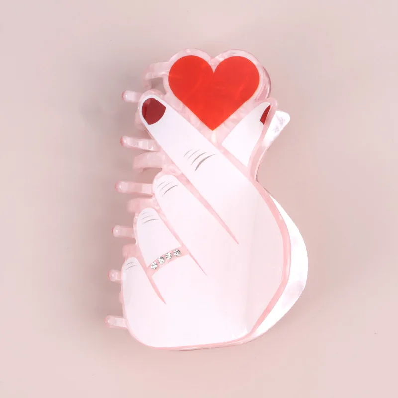 DuoShang Sweet Rhinestone Hand Heart Hair Claw Acrylic Claw Clips Valentine's Day Gift Crab Hair Clip for Women Hair Accessories
DuoShang Sweet Rhinestone Hand Heart Hair Claw Acrylic Claw Clips Valentine's Day Gift Crab Hair Clip for Women Hair Accessories