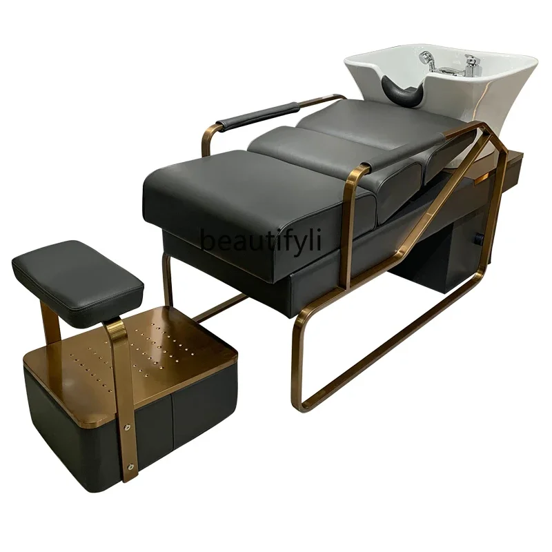 New Hair Saloon Dedicated Flat Lying Hairdressing Shampoo Flushing Bed Hair Salon Shampoo Stainless Steel Ceramic Basin
New Hair Saloon Dedicated Flat Lying Hairdressing Shampoo Flushing Bed Hair Salon Shampoo Stainless Steel Ceramic Basin