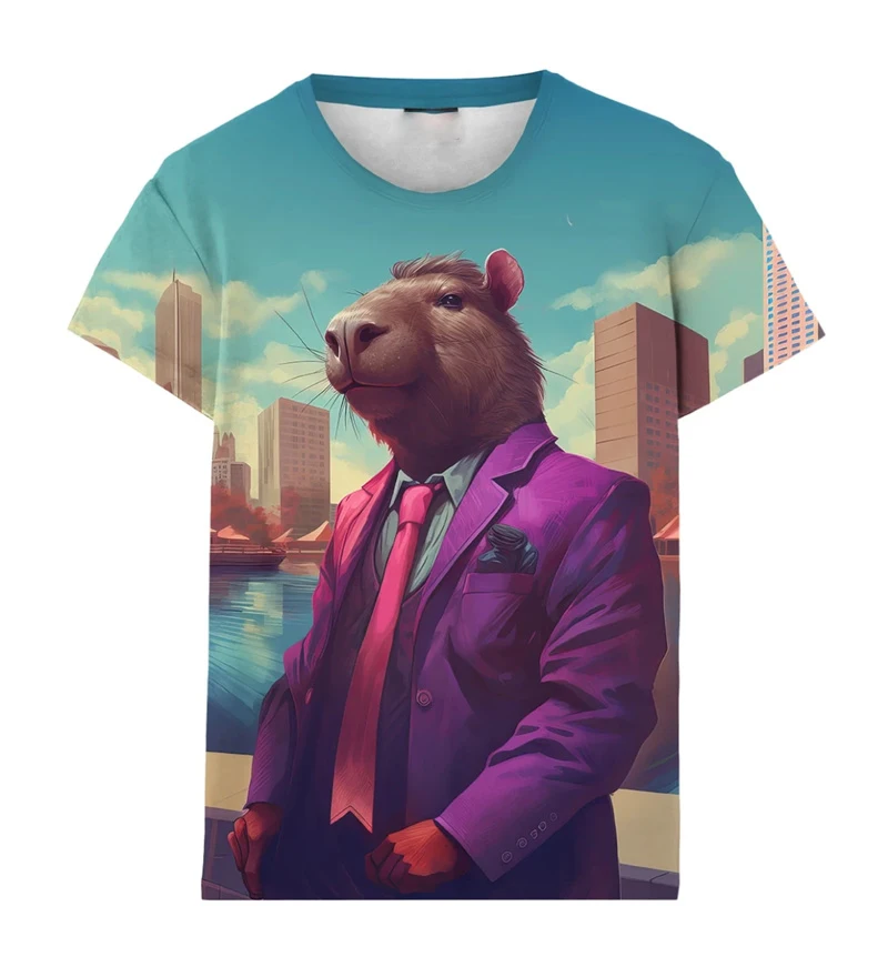 Fashion Fun Capybara Print T-shirt For Men's Clothing Soft Short Sleeve T Shirts Street Harajuku Trend Hip Hop Music Tee Top
Fashion Fun Capybara Print T-shirt For Men's Clothing Soft Short Sleeve T Shirts Street Harajuku Trend Hip Hop Music Tee Top