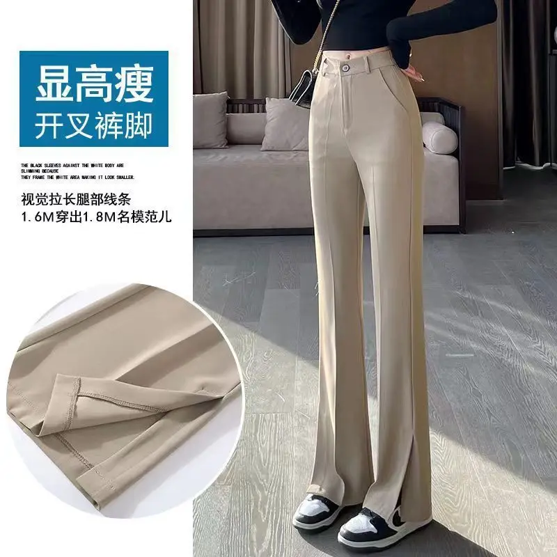 Slit Bell-bottom Pants for Women with High Waist Wide-leg Pants for Spring and Autumn Pants for High Street Sexy Khaki
Slit Bell-bottom Pants for Women with High Waist Wide-leg Pants for Spring and Autumn Pants for High Street Sexy Khaki