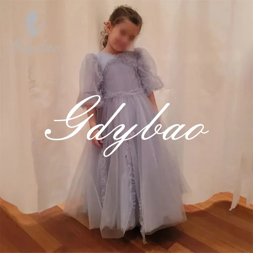 Classic O Neck Pleat Half Puff Sleeve A Line First Communion Gown Ankle Length Princess Flower Girl Dress New Customized
Classic O Neck Pleat Half Puff Sleeve A Line First Communion Gown Ankle Length Princess Flower Girl Dress New Customized