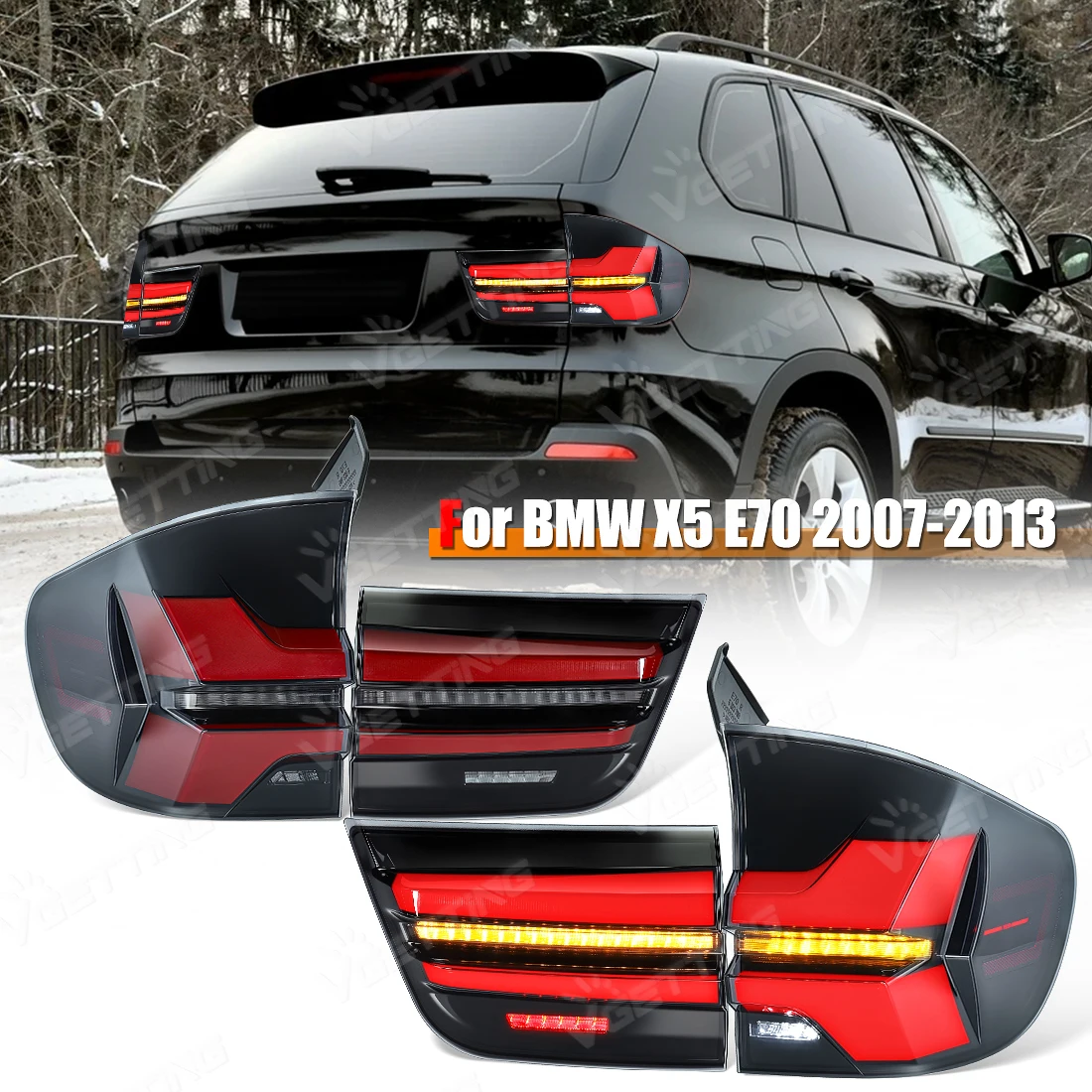 4Pcs LED Tail Light For BMW X5 E70 2007 2008-2013 Turn Signal Lamp Rear Reverse Brake Fog Lamp Driving Taillight Upgrade 12V
4Pcs LED Tail Light For BMW X5 E70 2007 2008-2013 Turn Signal Lamp Rear Reverse Brake Fog Lamp Driving Taillight Upgrade 12V