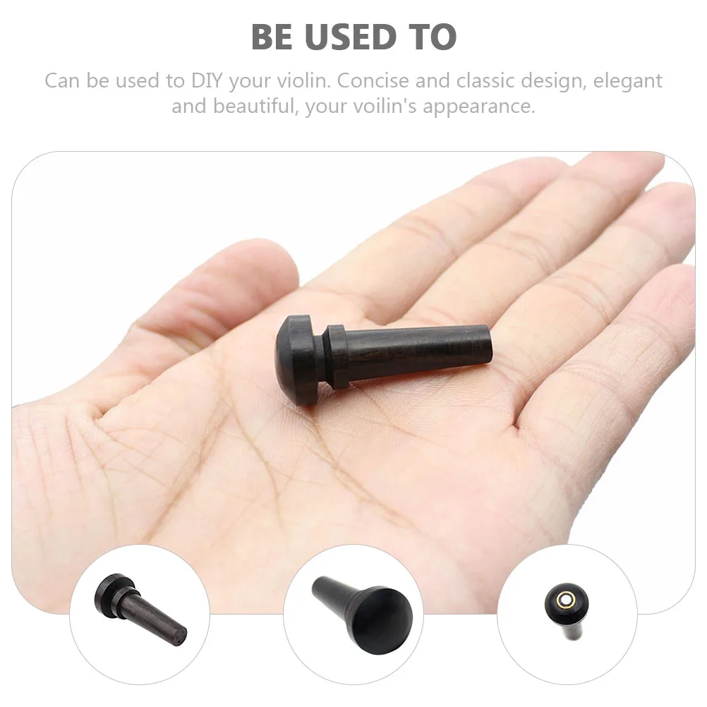 3Pcs Wooden Bridge Nut for Violin Solid Ebony Tail Plugs DIY Violin Accessories Classic Elegant Look Easy Installation
3Pcs Wooden Bridge Nut for Violin Solid Ebony Tail Plugs DIY Violin Accessories Classic Elegant Look Easy Installation