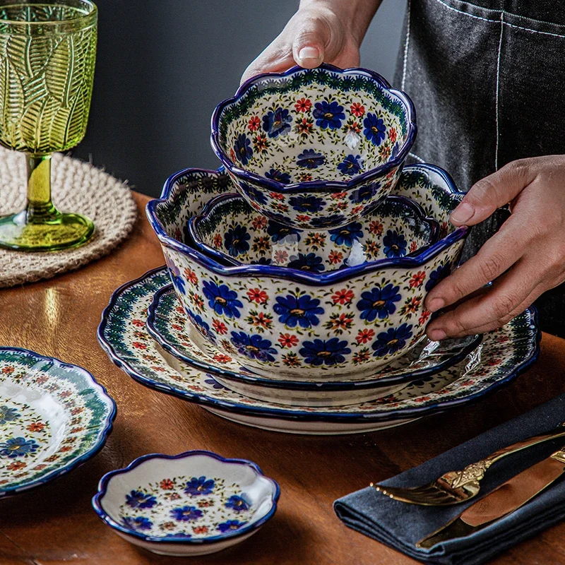 Poland Retro Ceramic Dinner Set With 2L Soup Pot Binaural Noodle Bowl Handpainted Butterfly Blue 11inch Deep Fish Plate
Poland Retro Ceramic Dinner Set With 2L Soup Pot Binaural Noodle Bowl Handpainted Butterfly Blue 11inch Deep Fish Plate