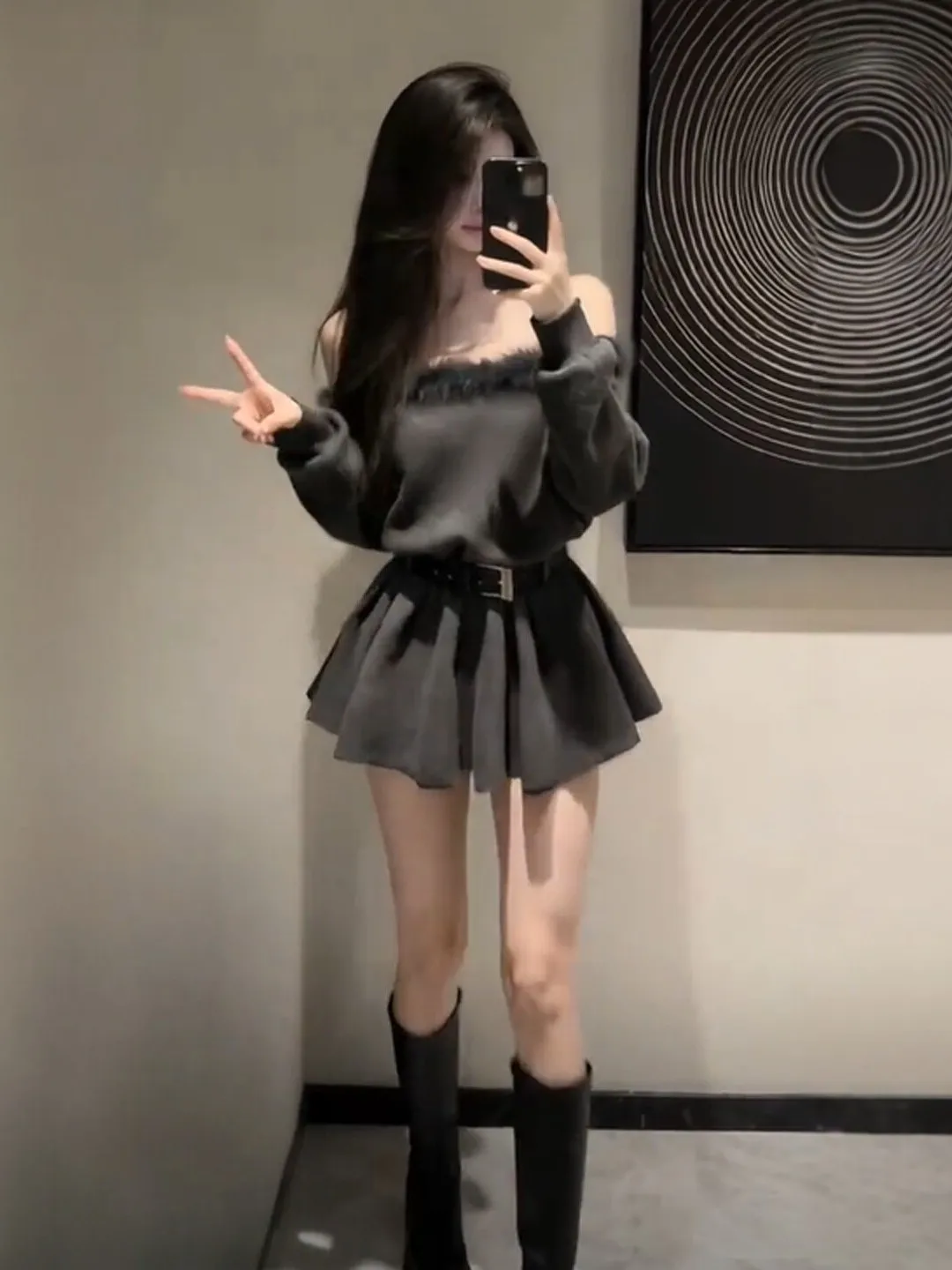 Korean Gentle Sle One oulder ort Skirt Slimming Waist Design Spring Faion Women's Dr High Waist Cotton Fabric
Korean Gentle Sle One oulder ort Skirt Slimming Waist Design Spring Faion Women's Dr High Waist Cotton Fabric