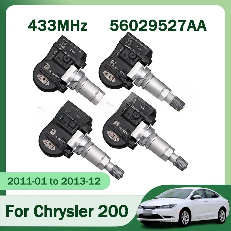 For Chrysler 200 300 Sebring TPMS Tire Pressure Monitor System 1/4pcs 56029527AA 68078768AA 68001698AA Tire Sensor 433MHz
For Chrysler 200 300 Sebring TPMS Tire Pressure Monitor System 1/4pcs 56029527AA 68078768AA 68001698AA Tire Sensor 433MHz