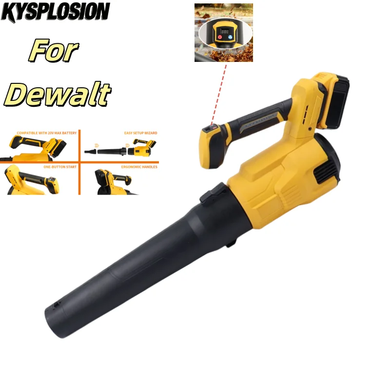 Cordless Leaf Blower 1500W Brushless120MPH Speed 750CFM Volume High Powerful Electric Air Blown For Dewalt 20V battery
Cordless Leaf Blower 1500W Brushless120MPH Speed 750CFM Volume High Powerful Electric Air Blown For Dewalt 20V battery