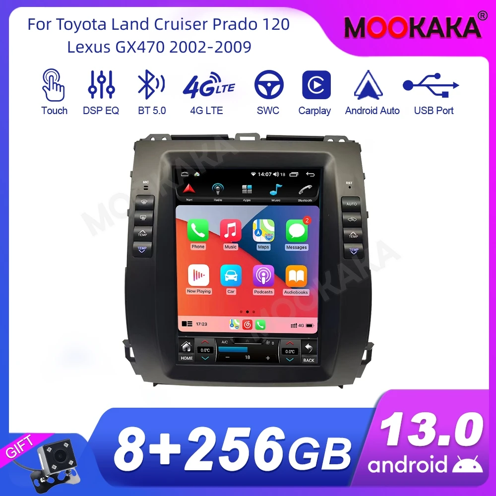 Для Toyota Land Cruiser Prado 120 Lexus GX470 2002-2009 автомобильный радиоприемник мультимедийный плеер беспроводной Carplay Android авторадио
Для Toyota Land Cruiser Prado 120 Lexus GX470 2002-2009 автомобильный радиоприемник мультимедийный плеер беспроводной Carplay Android авторадио