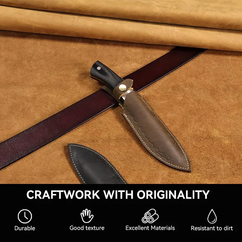 RIYAO Genuine Leather Tactical Knife Sheath Vintage Fixed Blade Knife Waist Belt Holder Damascus Straight Knives Dagger Cover
RIYAO Genuine Leather Tactical Knife Sheath Vintage Fixed Blade Knife Waist Belt Holder Damascus Straight Knives Dagger Cover