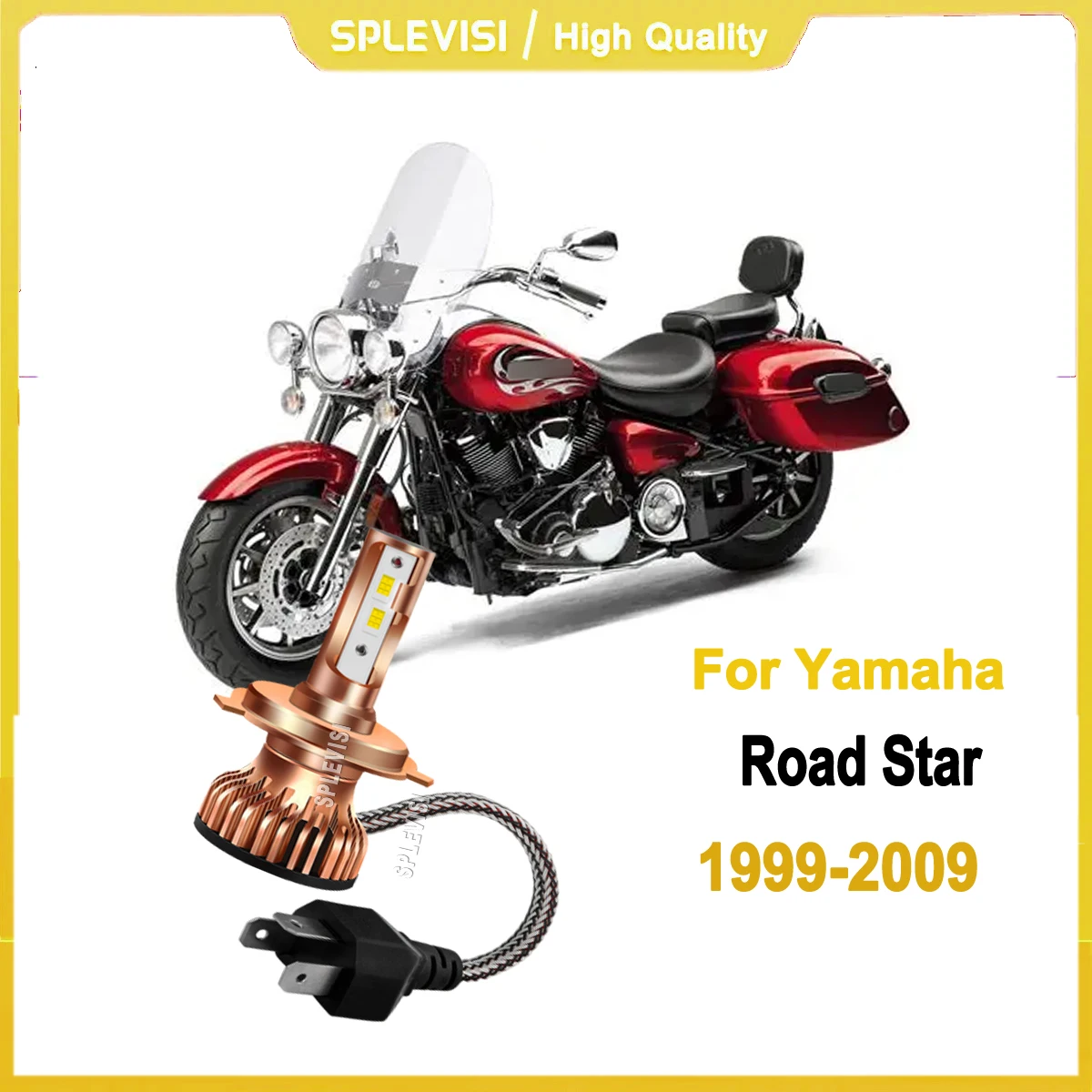 H4 LED White Motorcycle Bulb High/Low Beam - effectively dissipate heat For Yamaha Road Star 1999 2000 2001 2002 2003 2004-2009
H4 LED White Motorcycle Bulb High/Low Beam - effectively dissipate heat For Yamaha Road Star 1999 2000 2001 2002 2003 2004-2009