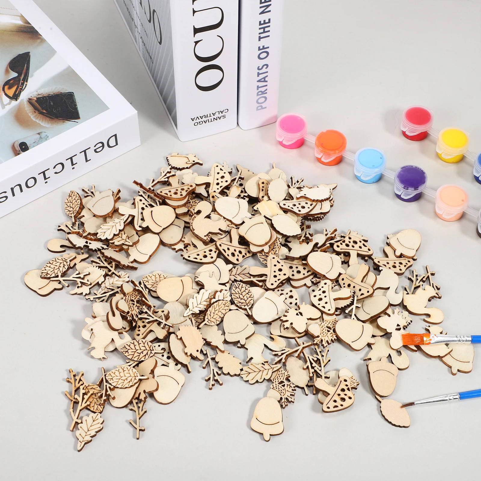 200 Pcs Slices Wood Slice Ornaments Animal Plant Shapes Crafts Supplies Safe Smooth Unfinished Wooden Pieces DIY Projects
200 Pcs Slices Wood Slice Ornaments Animal Plant Shapes Crafts Supplies Safe Smooth Unfinished Wooden Pieces DIY Projects
